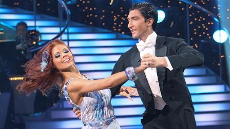 Olympic figure skater Evan Lysacek and Anna Trebunskaya scored 23 points for their Viennese Waltz.