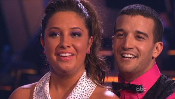 Bristol Palin and Mark Ballas scored 18 and are at the bottom of the scoreboard. They danced the Jive to the theme from 