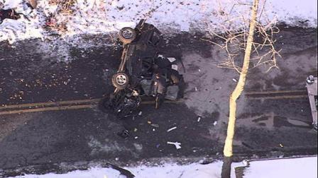 The crash happened along Newtown Road and South Radnor-Chester Road in Delaware County just around 6:30 a.m.