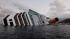 Cruise ship Costa Concordia sinking near Italy