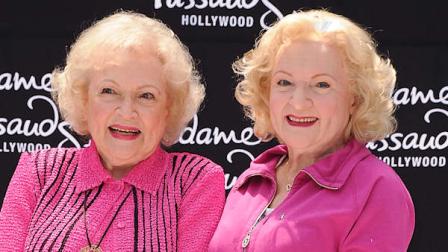 Betty White, at left, attends her wax figure unveiling at Madame Tussauds on Monday, June 4, 2012, in Los Angeles.