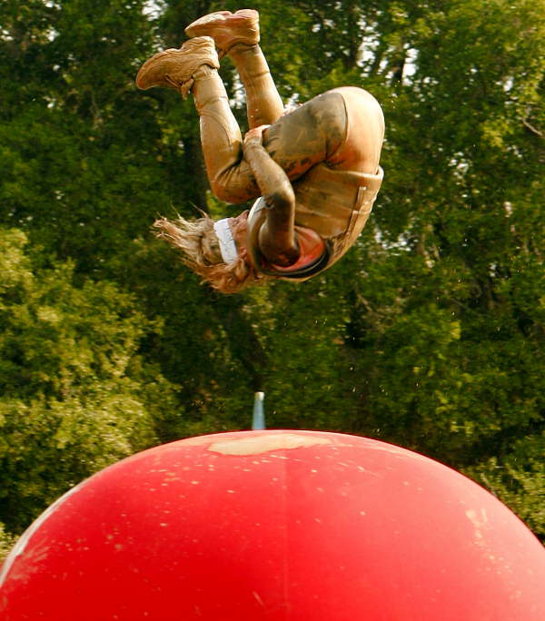 The big balls were not kind to this guy during...