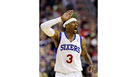 Allen Iversons first game back as a Sixer