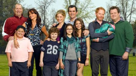 ABCs Modern Family stars Ed ONeill as Jay, Rico Rodriguez as Manny, Sofia Vergara as Gloria, Nolan Gould as Luke, Julie Bowen as Claire, Ariel Winter as Alex, Ty Burrell as Phil, Sarah Hyland as Haley, Jesse Tyler Ferguson as Mitchell and Eric Stonestreet as Cameron.