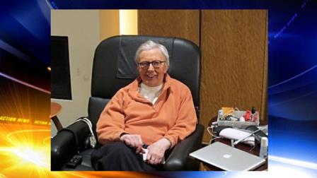 This January, 2011, photo provided by Roger Ebert shows the famous film critic wearing a silicone prosthesis over his lower face and neck. (AP Photo/Ebert Productions, David Rotter)
(AP)