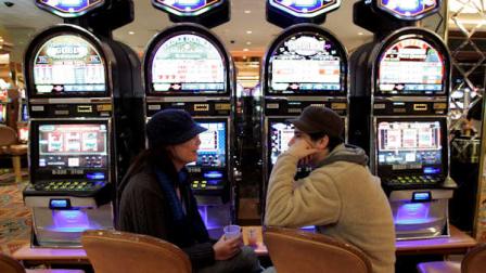 In a Feb. 6, 2010 file photo, Nicole Kerrys, left, and Joe Nicoba talk inside The Tropicana Hotel and Casino, in Atlantic City, N.J.(AP Photo/Mel Evans, File)