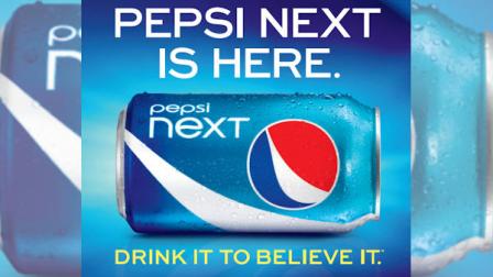 This screen shot provided PepsiCo, shows the advertisement for Pepsi Next, a mid-calorie drink that has about half the calories of regular Pepsi at 60 calories per can. (AP Photo/PepsiCo)