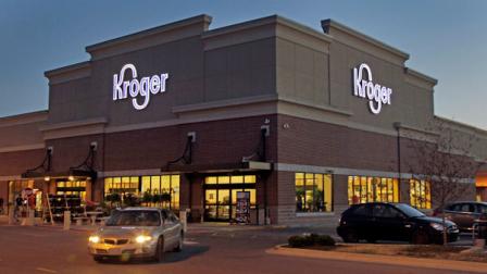 FILE - This June 12, 2012 file photo shows a Kroger store in Indianapolis. (AP Photo/Michael Conroy, File)
