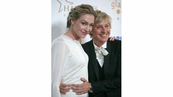 *** FILE *** In this 2008 file photo actress Portia de Rossi, left, and television personality Ellen DeGeneres arrive at the 19th Annual GLAAD Media Awards on Saturday, April 26, 2008, in the Hollywood section of Los Angeles. DeGeneres is putting the state Supreme Court ruling in favor of gay marriage into action _ she and actress Portia de Rossi plan to wed, DeGeneres announced during a taping of her talk show Thursday May 15, 2008. (AP Photo/Chris Weeks, FILE)
--------------------------------------------------------------------------------