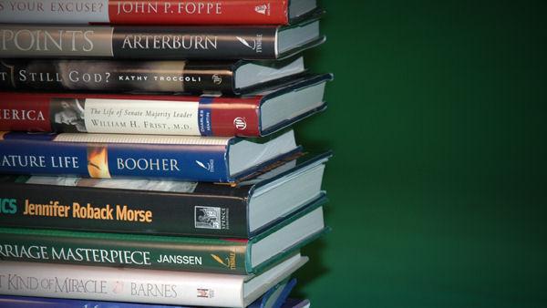 best selling books on a shelf