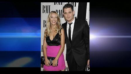 FILE-This May 19, 2009 file photo shows singer Michael Buble, right, and his girlfriend, actress Luisana Lopilato arriving at the BMI 57th Annual Pop Awards in Beverly Hills, Calif. (AP Photo/Dan Steinberg)
(AP)