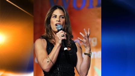 FILE - In this Oct. 26, 2009 file photo, personal trainer Jillian Michaels speaks at the Womens Conference 2009 Night at the Village at The Long Beach Convention Center in Long Beach, Calif. (AP Photo/Katy Winn, file)