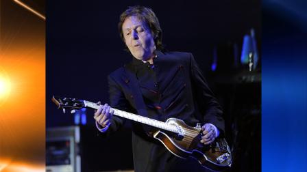 Sir Paul McCartney performs during a stop on his Up and Coming Tour at the Hollywood Bowl in Los Angeles, Tuesday, March 30, 2010. (AP Photo/Chris Pizzello)