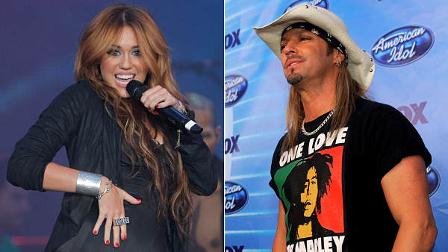 Miley Cyrus and Bret Michaels