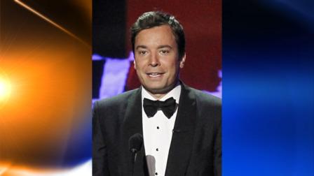 FILE - In this Aug. 29, 2010 file photo, host Jimmy Fallon introduces a presenter during the 62nd Primetime Emmy Awards in Los Angeles. (AP Photo/Chris Carlson, file)