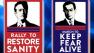 Logos for the Rally to Restore Sanity and the March to Keep Fear Alive