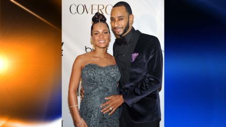 FILE - In this Sept. 30, 2010 file photo, singer Alicia Keys and husband Swizz Beatz arrive at the Keep A Child Alive Black Ball at the Hammerstein Ballroom in New York. (AP Photo/Evan Agostini, file)