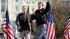Comedians Stephen Colbert, right, and Jon...