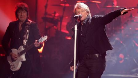Bon Jovi performs at the 38th Annual American Music Awards on Sunday, Nov. 21, 2010 in Los Angeles. (AP Photo/Matt Sayles)