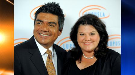 FILE - In this May 6, 2010 file photo, TV personality George Lopez and his wife Ann arrive at the 10th Annual Lupus LA Orange Ball in Beverly Hills, Calif. (AP Photo/Chris Pizzello, file)