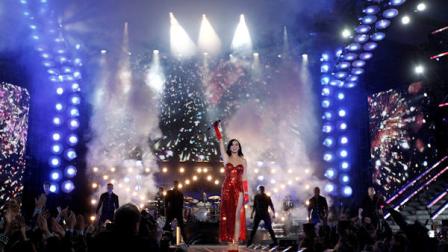 Katy Perry performs at the Vh1 Divas Salute the Troops on Friday, Dec. 3, 2010 in San Diego, Calif. (AP Photo/Matt Sayles)