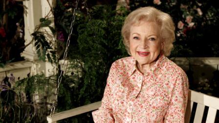 FILE - In this June 9, 2010 file photo, actress Betty White poses for a portrait on the set of the television show Hot in Cleveland in Studio City section of Los Angeles. White has been voted the Entertainer of the Year by members of The Associated Press.