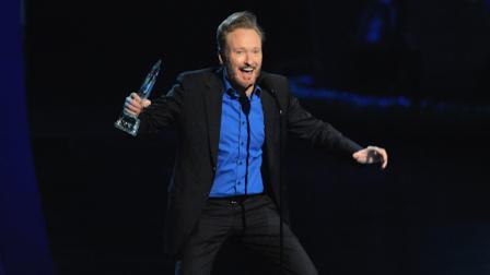 Conan OBrien accepts an award at the Peoples Choice Awards on Wednesday, Jan. 5, 2011, in Los Angeles. (AP Photo/Chris Pizzello)