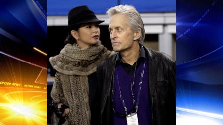 Michael Douglas and Catherine Zeta-Jones arrive at Cowboys Stadium to watch the NFL football Super Bowl XLV game between the Green Bay Packers and the Pittsburgh Steelers Sunday, Feb. 6, 2011, in Arlington, Texas. (AP Photo/Paul Sancya)  