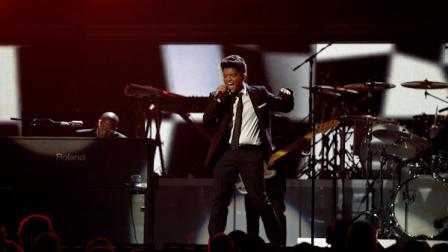 Bruno Mars performs at the 53rd annual Grammy Awards on Sunday, Feb. 13, 2011, in Los Angeles. (AP Photo/Matt Sayles)
