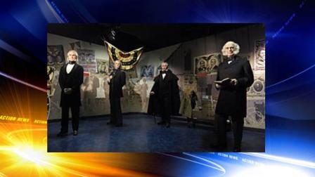 Wax figures of, from left, President James K. Polk, President John Tyler, President William Henry Harrison, and President Martin Van Buren, are on display as part of an American Presidents exhibit at Madame Tussauds wax museum in Washington, Tuesday, Feb. 15, 2011. A new gallery opening in Washington will show wax figures of all 44 U.S. presidents together in the nations capital for the first time. (AP Photo/Susan Walsh)
(AP)
