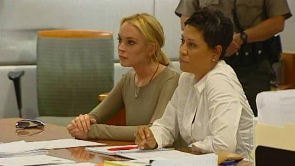 Lindsay Lohan in court.