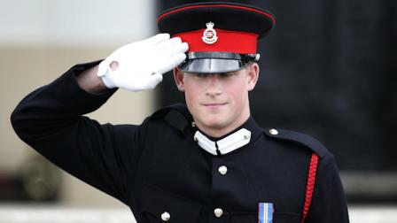 Britains Prince Harry salutes his father Prince Charles as he leaves, following The Sovereigns Parade at the Royal Military Academy, where Harry received his military commission at Sandhurst, England, Wednesday April 12, 2006. Prince Harry, 21, second son of Prince Charles, began training at the Royal Military Academy last May to become an army officer in the Blues and Royals regiment of the Household Cavalry, one of the British armys oldest units. (AP Photo/Lefteris Pitarakis)