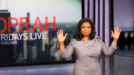 In this Nov. 20, 2009 file photo originally provided by Harpo Productions Inc., talk-show host Oprah Winfrey announces during a live broadcast of The Oprah Winfrey Show in Chicago that her daytime television show, the foundation of a multibillion-dollar media empire with legions of fans, will end its run in 2011 after 25 seasons on the air. (AP Photo/Harpo Productions, Inc., George Burns, File)