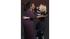 Madonna, right, hugs Oprah Winfrey as she...