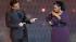 Tom Hanks talks to Oprah Winfrey during a star-studded double-taping of 