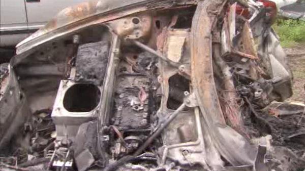 Wreckage of 'Jackass' star Ryan Dunn's car