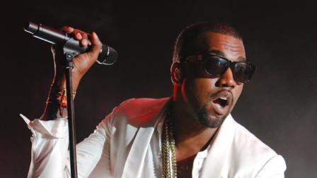 In this May 21, 2011 photo, U.S. singer and rapper Kanye West performs at Mawazine Festival in Rabat, Morocco. West is headlining the second night of the Big Chill Music Festival in Eastnor Castle Deer Park, England, Saturday, Aug. 6, 2011. (AP Photo/Abdeljalil Bounhar)