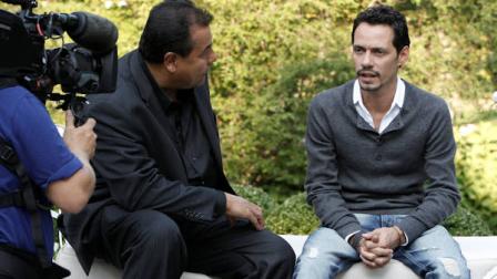 In this image released by ABC, ABC News correspondent John Quinones, left, speaks with singer and actor Marc Anthony in an interview, Friday, Aug. 26, 2011, in New York. Anthony discusses his separation from wife Jennifer Lopez, his new line at Kohls and his upcoming tour in an exclusive interview airing Thursday, Sept. 1, 2011 on ABCs Nightline, at 11:35 p.m., ET. (AP Photo/ABC, Lou Rocco)