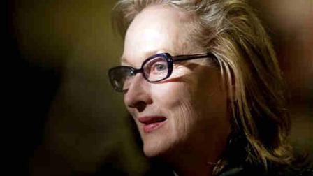 In this image released by Allied Marketing, actress Meryl Streep speaks at a screening of her upcoming movie The Iron Lady Tuesday, Nov. 29, 2011, in Washington.