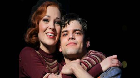 In this theater image released by Jeffrey Richards Associates, Laura Osnes, left, and Jeremy Jordan are shown in the musical Bonnie and Clyde, in New York. (AP Photo/Jeffrey Richards Associates, Nathan Johnson)