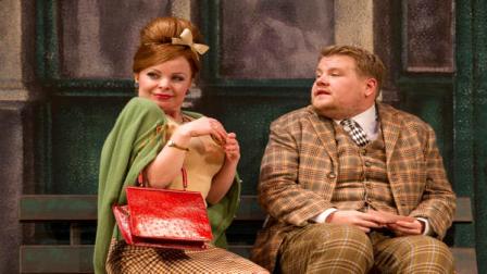 In this theater image released by Boneau/Bryan-Brown, from left, Suzie Toase and James Corden are shown in a scene from One Man, Two Guvnors, performing at the Music Box Theatre in New York.