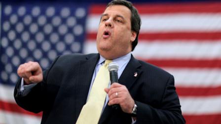 FILE - In this March 29, 2012 file photo, New Jersey Gov. Chris Christie addresses a crowd at a town hall meeting in Manchester, N.J.
