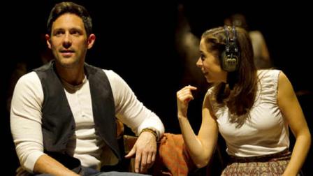 In this theater image released by Boneau/Bryan-Brown, Steve Kazee, left, and Cristin Milioti are shown in a scene from Once, in New York. The production was nominated for a Tony Award for best musical, Tuesday, May 1, 2012. (AP Photo/Boneau/Bryan-Brown, Joan Marcus)