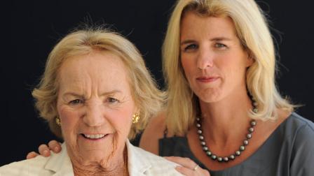 Ethel Kennedy, left, subject of the HBO documentary Ethel, poses for a portrait with her daughter Rory Kennedy, the director of the film, Wednesday, Aug. 1, 2012 in Beverly Hills, Calif. Ethel Kennedy and her daughter, Rory, spoke to the Television Critics Association on Wednesday about Rory Kennedys documentary Ethel, which will air Oct. 18 on HBO. (Photo by Chris Pizzello/Invision/AP)