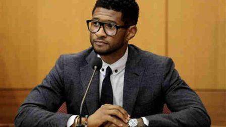FILE - In this May 22, 2012 file photo, hip-hop artist Usher Raymond takes the witness stand in court in a legal battle with his ex-wife in a custody fight involving their two sons, in Atlanta. (AP Photo/David Goldman, File)