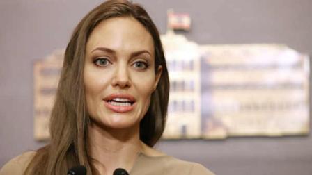 United Nations High Commissioner for Refugees (UNHCR) special envoy Angelina Jolie, speaks during a press conference at the government palace, in Beirut, Lebanon, Wednesday, Sept. 12, 2012. Jolie met with Syrian refugees in Lebanon a day a visiting a refugee camp in Jordan. Jolie, who came along with U.N. High Commissioner for Refugees Antonio Guterres, held talks with Lebanese Prime Minster Najib Mikati. There are more than 60,000 Syrian refugees in Lebanon who fled their countrys civil war. (AP Photo/Hussein Malla)