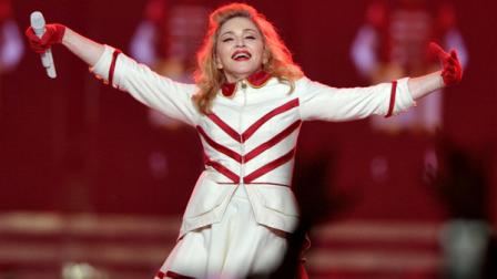 Madonna performs on the MDNA tour at Staples Center on Wednesday Oct. 10, 2012 in Los Angeles. (Photo by John Shearer/Invision/AP)