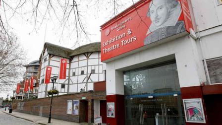 Shakespeares Globe theater is seen on the south bank of the River Thames in London, Monday, Jan. 24, 2011. (AP Photo/Alastair Grant)