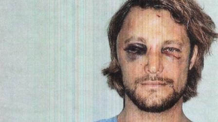 This photo made available in Los Angeles Superior Court documents released Monday, Nov. 26, 2012 shows Gabriel Aubry, who was arrested after a Thanksgiving confrontation at Halle Berrys house with the actress fiance, Olivier Martinez. Aubry, Berrys ex-boyfriend claims Martinez threatened to kill him during a confrontation that left him with a broken rib, bruised face and under arrest. (AP Photo/Los Angeles Superior Court)