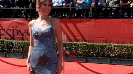Hannah Storm arrives at the ESPY Awards on Wednesday, July 14, 2010 in Los Angeles. (AP Photo/Dan Steinberg)